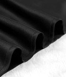 Outoshe Women's Satin High Waisted Maxi Skirts Hidden Elasticized Waistband A Line Long Skirt, Black, Small