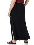 Amazon Essentials Women's Knit Maxi Skirt, Black, Large