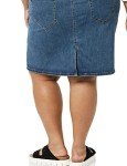 Amazon Essentials Women's Classic 5-Pocket Denim Skirt (Available in Plus Size), Medium Wash, 16