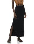 Amazon Essentials Women's Knit Maxi Skirt, Black, Large