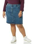 Amazon Essentials Women's Classic 5-Pocket Denim Skirt (Available in Plus Size), Medium Wash, 16