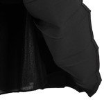 Urban CoCo Women's Elastic Waist Plaid Pleated Skirt Tartan Skater School Uniform Mini Skirts (X-Large, Solid Balck)