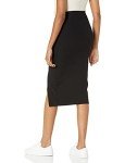 The Drop Women's Veronique High-Waist Slit Skirt Skirt, Black, XL