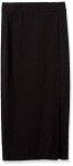 The Drop Women's Veronique High-Waist Slit Skirt Skirt, Black, XL