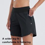 Willit Women's Swim Board Shorts UPF 50+ High Waisted Swimming Shorts with Liner Pockets 7" Black Size 10