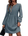 Women’s Cozy Long Sleeve Sweater Dress with Pockets