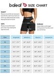 BALEAF Women's 5 inch Swim Board Shorts Swimming Bottoms High Waisted Tummy Control Swimsuits Beach Shorts with Liner Black L