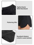 RELLECIGA Women's Black High Waisted Swim Shorts Swim Board Shorts for Women Size Small