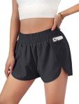 Blooming Jelly Women's Quick-Dry Running Shorts Workout Sport Layer Active Shorts with Pockets 1.75" (Medium, Black)
