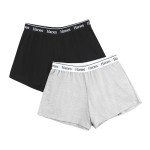 Hanes Womens Originals Sleep Shorts, Comfywear Lounge Shorts, Pajama Shorts for Women, 2-Pack, Heather Grey Marle/Black, XX-Large