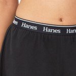 Hanes Womens Originals Sleep Shorts, Comfywear Lounge Shorts, Pajama Shorts for Women, 2-Pack, Heather Grey Marle/Black, XX-Large