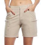 Willit Women's Shorts Hiking Cargo Golf Shorts Outdoor Summer Stretch Shorts with Pockets Water Resistant Khaki M