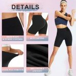 DHSO 3 Pack Biker Shorts for Women-5" High Waist Soft Summer Womens Shorts Spandex Workout Shorts for Running Athletics(3 Pack Black,Dark Gray,Navy, L/XL)