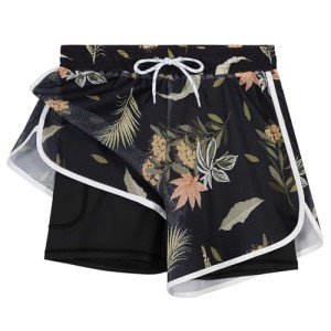 APTRO Women's Casual Swim Trunks Quick Dry Print Beach Shorts WP077 XL