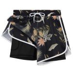 APTRO Women's Casual Swim Trunks Quick Dry Print Beach Shorts WP077 XL