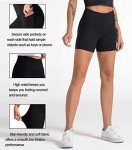 Dragon Fit Womens Yoga Shorts with Pockets High Waist Workouts Shorts Tummy Control Yoga Pants for Running,Gym,Fitness (Large, Black)