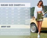 SUEANI Women’s Casual Shorts with Pockets 2024 Trendy Shorts Drawstring Summer Lounge Shorts(Large, Army Green)