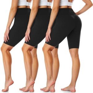 we fleece 3 Pack Biker Shorts for Women-8"/5" High Waisted Workout Running Athletic Yoga Gym Womens Short Pants