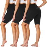 we fleece 3 Pack Biker Shorts for Women-8"/5" High Waisted Workout Running Athletic Yoga Gym Womens Short Pants
