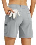 Willit Women's Golf Hiking Shorts Cargo Quick Dry Athletic Shorts Casual Summer Shorts with Pockets 7" Gray 12