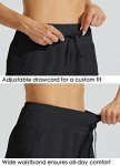 Willit Women's 5" Athletic Running Shorts Quick Dry Workout Hiking Shorts High Waisted Active Shorts Zipper Pocket Black XL