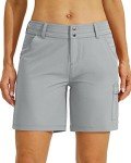 Willit Women's Golf Hiking Shorts Cargo Quick Dry Athletic Shorts Casual Summer Shorts with Pockets 7" Gray 12
