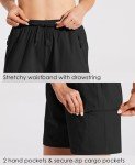 Willit Women's Shorts Hiking Cargo Shorts Quick Dry Golf Active Athletic Shorts Lightweight Summer Shorts with Pockets 7" Black L