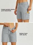 Willit Women's Golf Hiking Shorts Cargo Quick Dry Athletic Shorts Casual Summer Shorts with Pockets 7" Gray 12