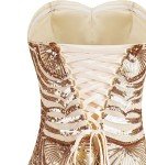 Champagne Sequin Strapless Sweetheart Banquet Dress Size 14