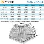 YOCUR Denim Shorts for Women High Waisted Jean Shorts Casual Baggy Casual Short Fringe Drawstring Stretch Waist Short Pants Trendy Shorts Light Blue M
