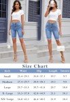 Metietila Women's Casual Summer White Jean Shorts High Waist Denim Bermuda Shorts Rolled Hem Stretchy Shorts for Ladies XXL