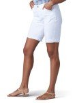 Lee Women's Regular Fit Chino Bermuda Short, White, 14