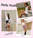 TNNZEET Biker Shorts Women - 8"/5"/3" High Waisted Tummy Control Workout Gym Spandex Booty Yoga Volleyball Shorts, A-black, Large-X-Large