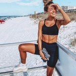 NEW YOUNG 3 Pack Biker Shorts for Women with Pockets High Waisted 8''Tummy Control Black Workout Yoga Short Pants