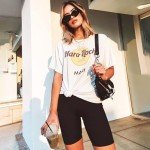 NEW YOUNG 3 Pack Biker Shorts for Women with Pockets High Waisted 8''Tummy Control Black Workout Yoga Short Pants