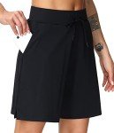 Dragon Fit Women's Lounge Bermuda Shorts Long Athletic Workout Yoga Shorts with Pockets Casual Pajama Sweat Shorts (Large, Black, l)