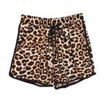 Kafeimali Women's Fashion Summer Leopard Beach Shorts Casual Short Pants, Leopard, Medium