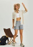 Willit Women's Golf Shorts Hiking Cargo Shorts Quick Dry Athletic Casual Summer Shorts with Pockets 5" Gray 6