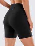 CRZ YOGA Women's Naked Feeling Biker Shorts 6'' - High Waist Yoga Workout Gym Spandex Shorts Black Medium