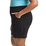 Just My Size Women's Plus Cotton Jersey Pull-On Shorts - 2X Plus - Black