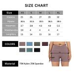 Iserkafe Workout Shorts for Women 2 Pcs Pack Cross Waist Active Gym Spandex Stretchy Yoga Compression with Side Pockets,Black+Black-XS