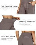 G4Free Wide Leg Pants for Women Yoga Dress Pants with Pockets High Waist Work Business Casual Sweatpants Taupe