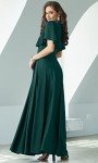 Elegant Emerald Green Maxi Dress for Weddings & Parties