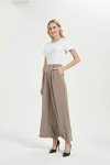 Tronjori Women High Waist Casual Wide Leg Long Palazzo Pants Trousers Regular Size(M,Mocha)
