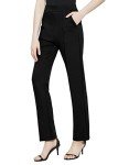 Urban CoCo Women's Yoga Dress Pants Stretchy Casual Slacks Straight Leg Work Pants with Pockets (Black, S)