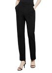Urban CoCo Women's Yoga Dress Pants Stretchy Casual Slacks Straight Leg Work Pants with Pockets (Black, S)