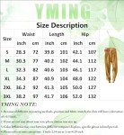 YMING Womens Elastic Waist Corduroy Pants Wide Leg Casual Pants High Waisted Straight Leg Yoga Pants Dark Grey L