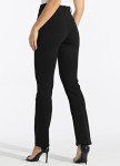 Willit 29" Women's Dress Yoga Pants Work Slacks Straight Leg Stretchy Office Pants with 4 Pockets Black L