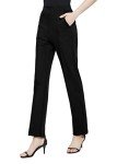 Urban CoCo Women's Yoga Dress Pants Stretchy Casual Slacks Straight Leg Work Pants with Pockets (Black, S)