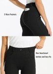 Willit 29" Women's Dress Yoga Pants Work Slacks Straight Leg Stretchy Office Pants with 4 Pockets Black L